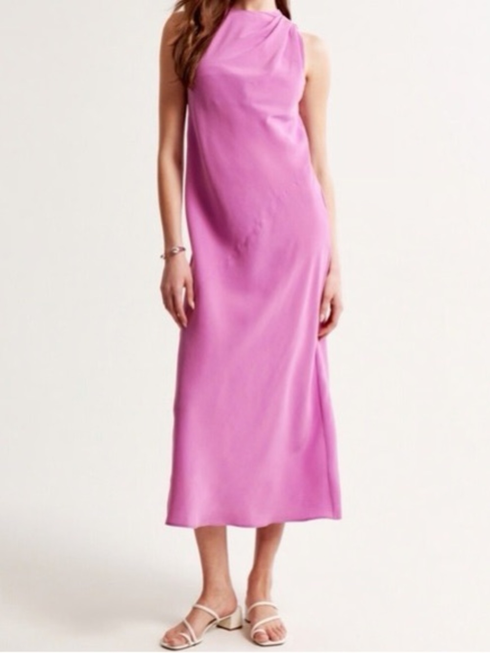Abercrombie & Fitch Sleeveless Purple Midi Dress